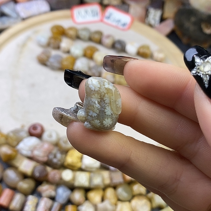 针钠钙石（海纹石）未镶嵌颈饰7