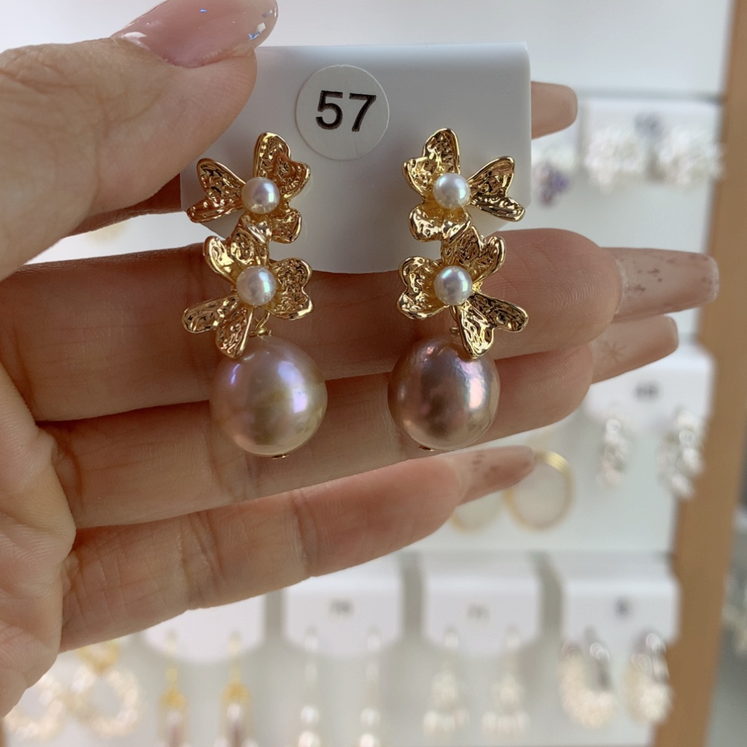 未镶嵌耳饰淡水珍珠