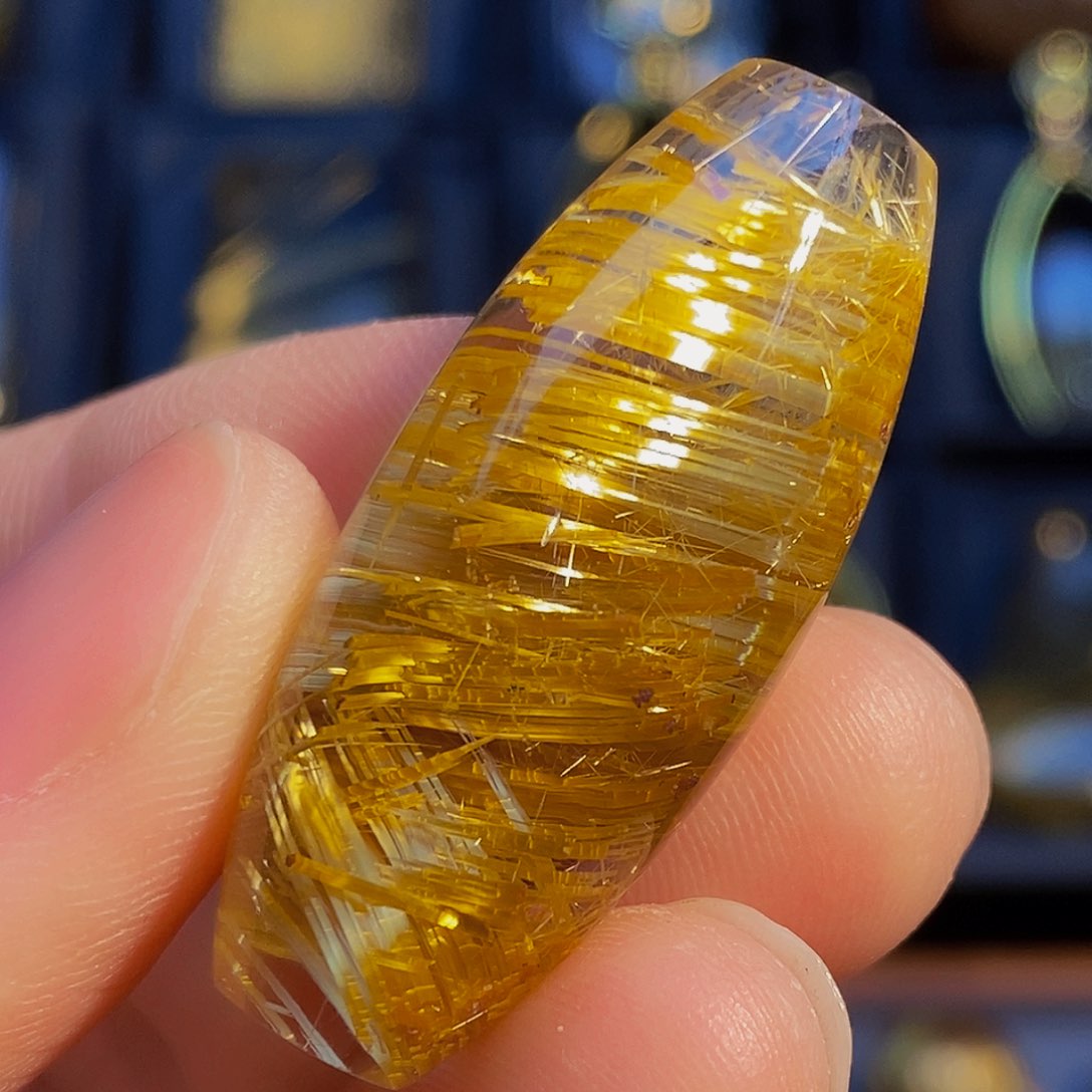 水晶颈饰未镶嵌天然钛晶桶珠吊坠