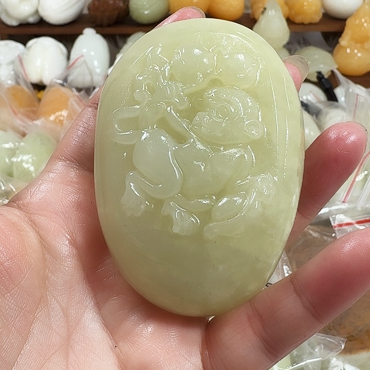 用***5砖雕石头手把件石头手把件