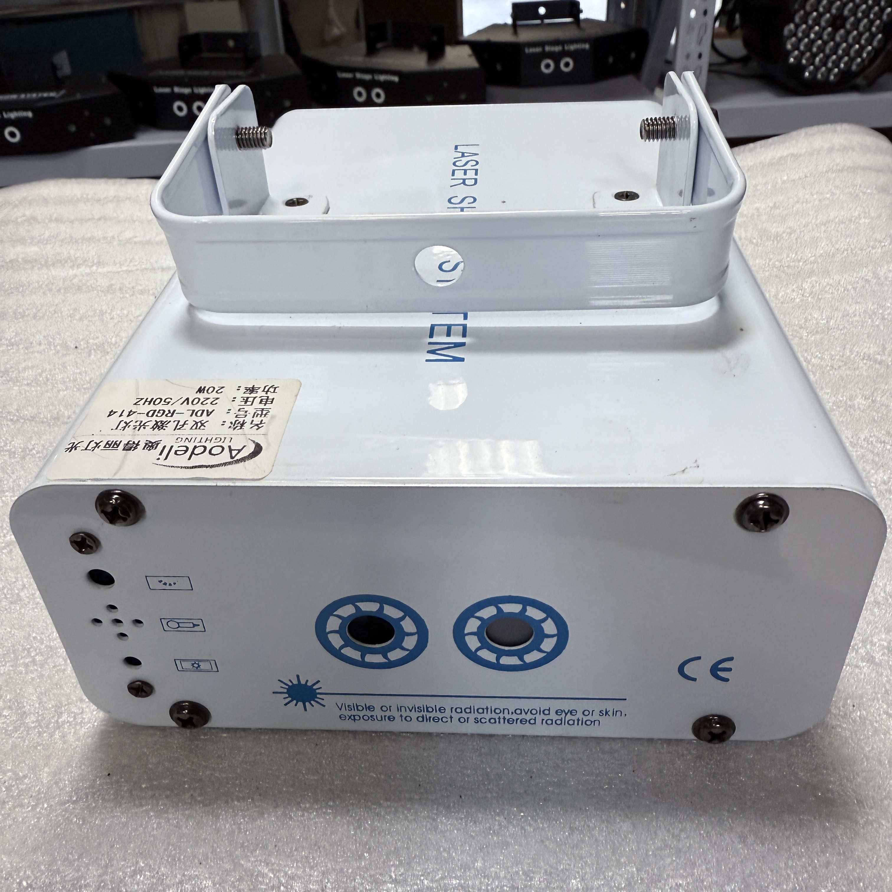 9新  20W双孔激光灯1个，白色 