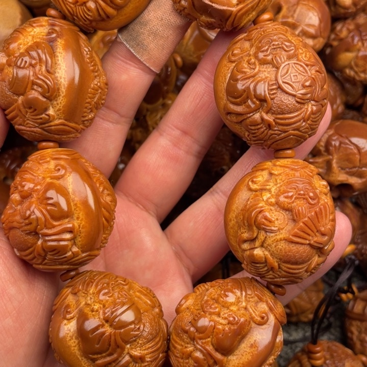 橄榄核吊坠绿*橄榄核手持