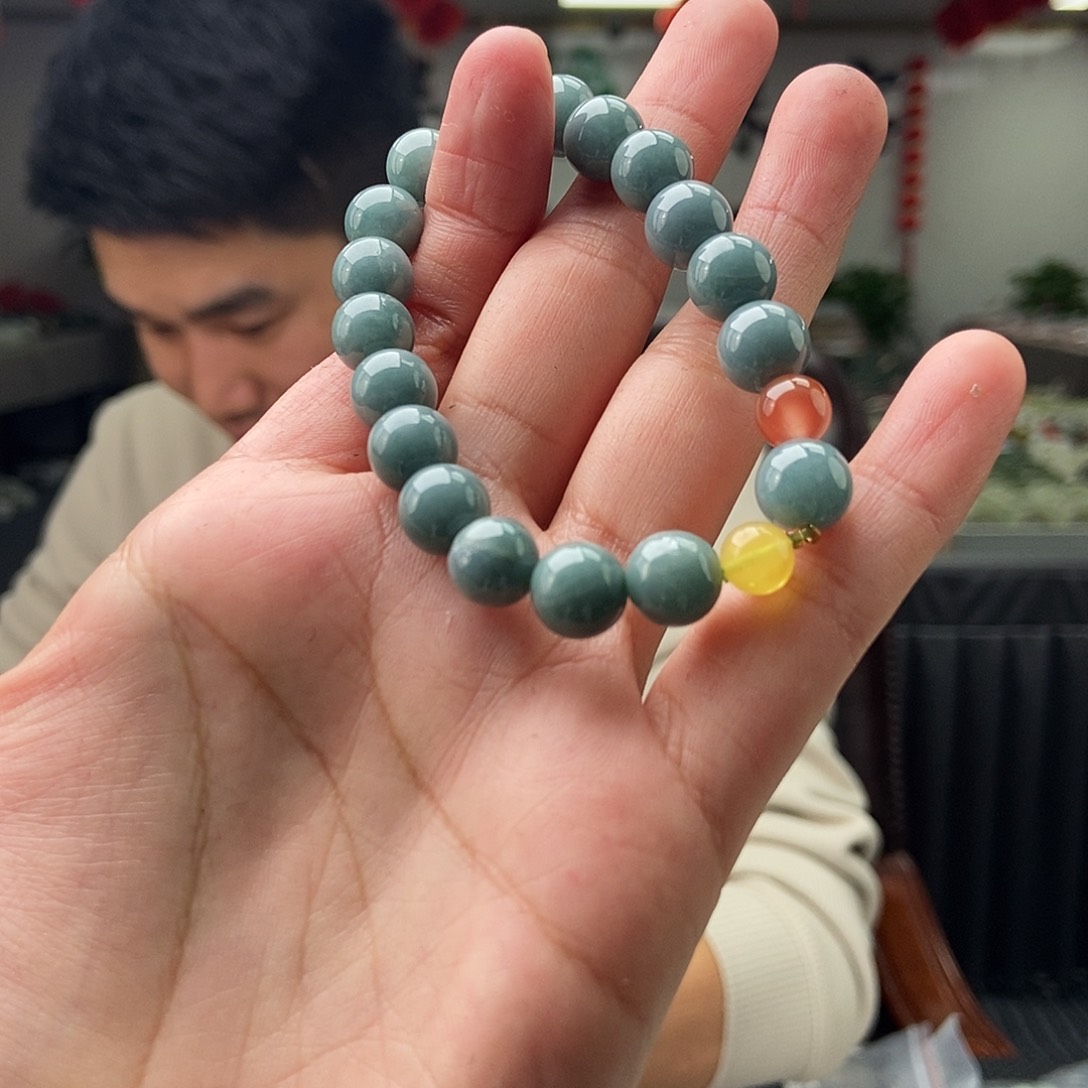 翡翠手链未镶嵌颜色多样性发拍一发一