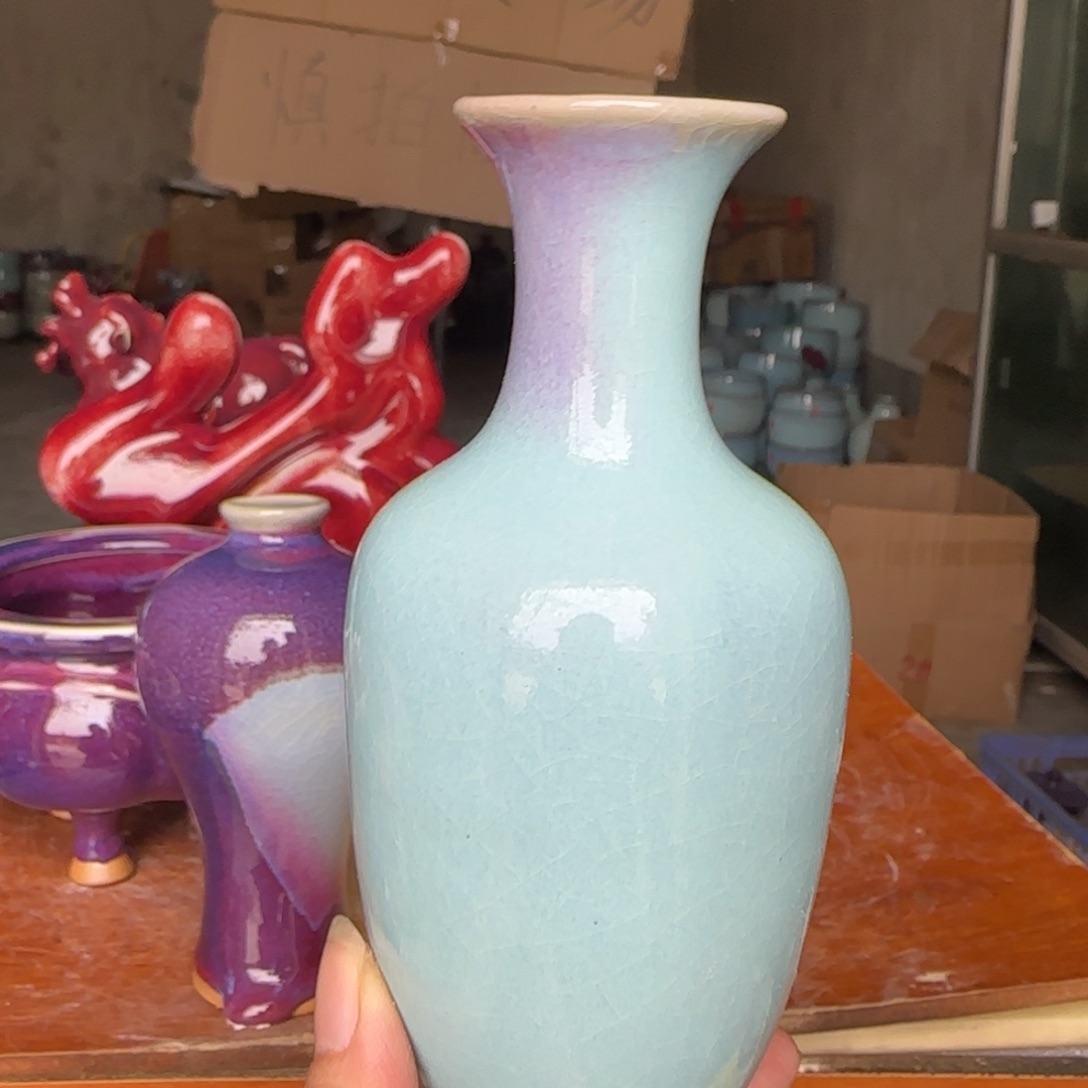 陶摆件郑家钧窑摆件微瑕