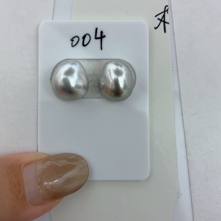 海水珍珠裸珠海水珍珠大溪地铂金灰keshi 裸珠