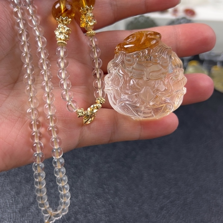 水晶颈饰未镶嵌人***吖