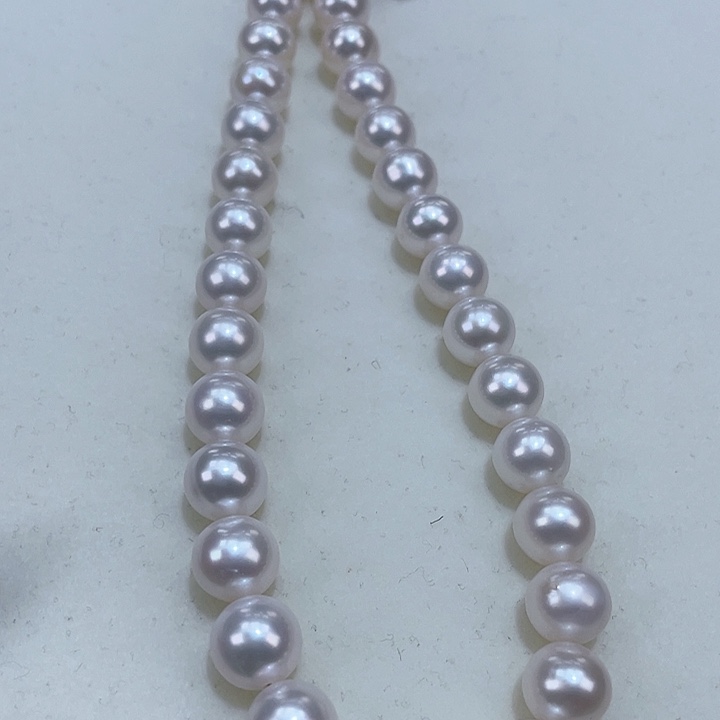淡水珍珠颈饰银S925镶嵌8.6-9.5m澳白光捡漏