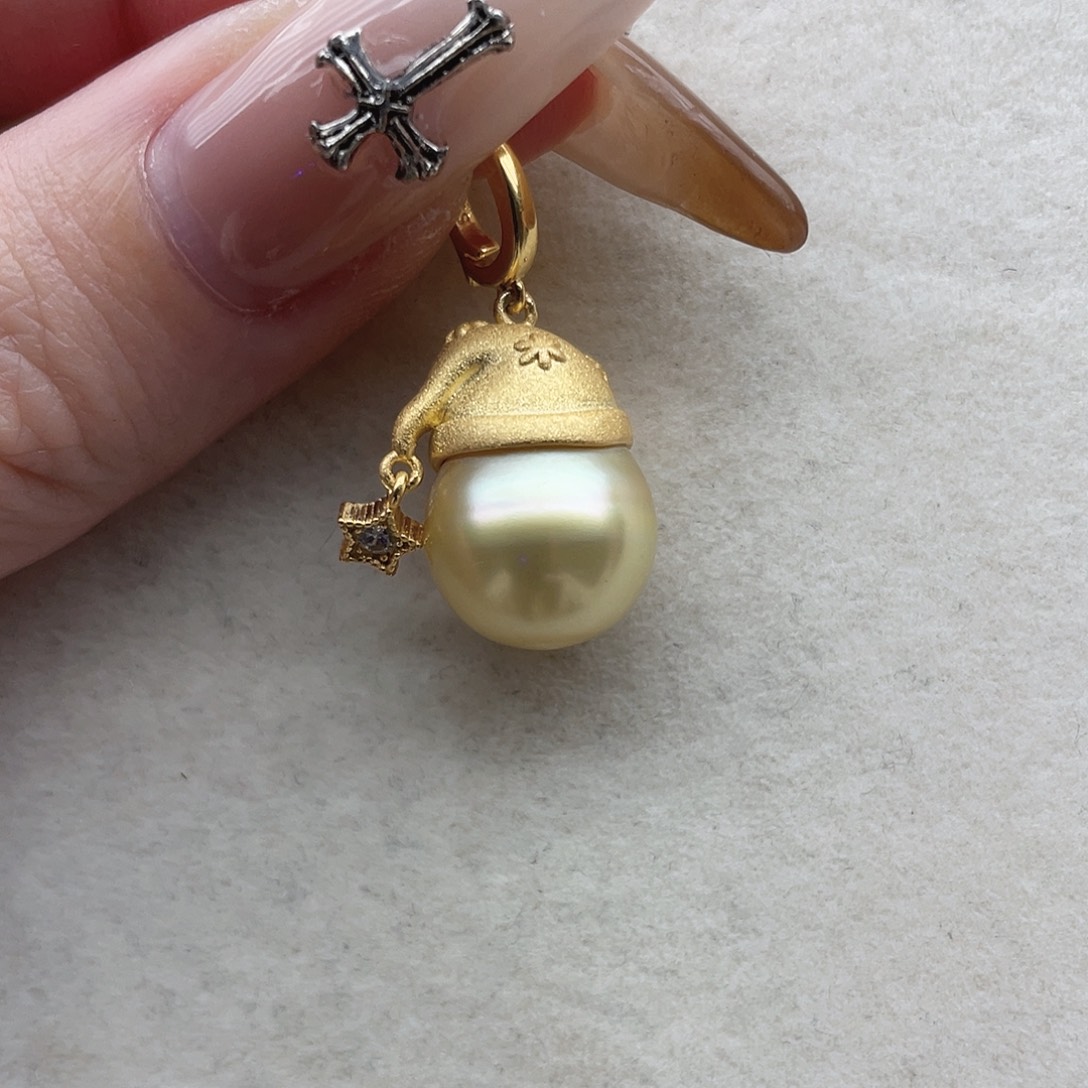 吊坠32银S925镶嵌海水珍珠