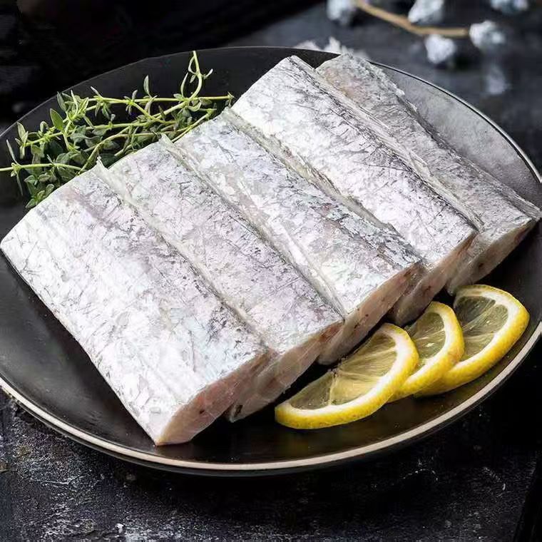 带鱼海鲜段黄海小眼油带鱼中段400克/包*5包