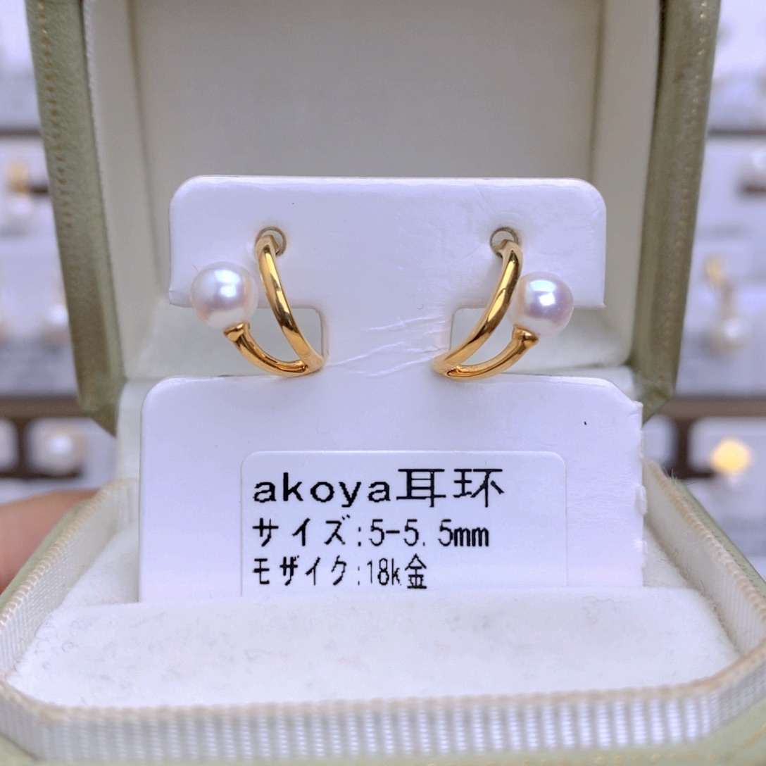 海水珍珠耳饰18K金镶嵌