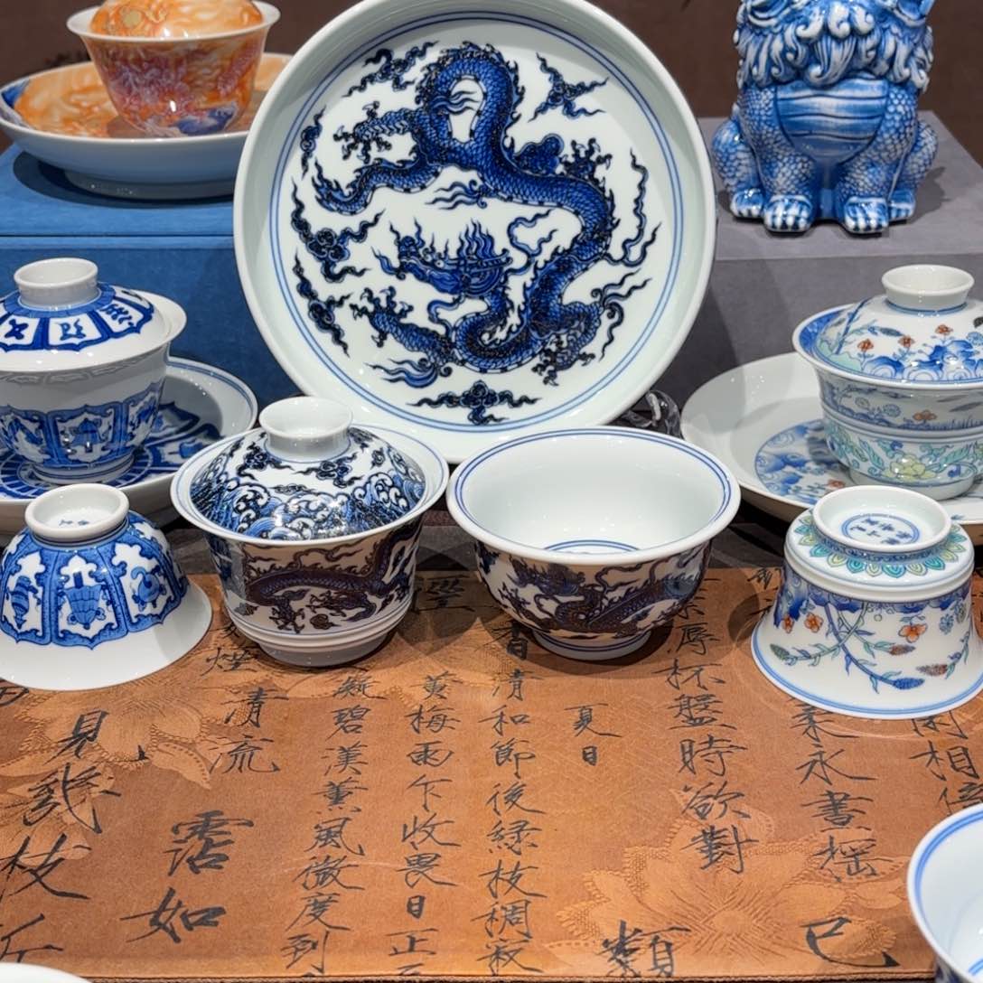 瓷片素*手工手绘陶瓷茶具