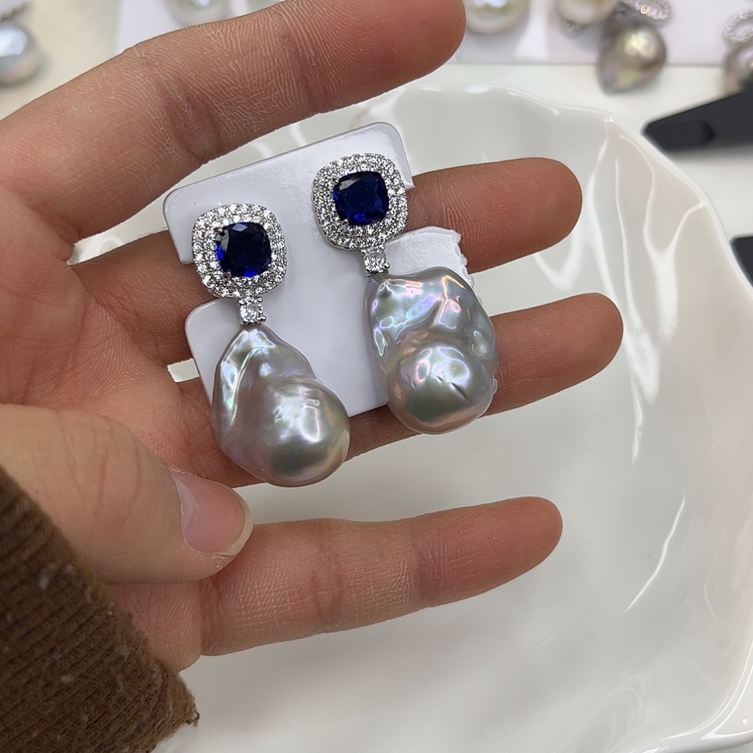 耳饰合金淡水珍珠