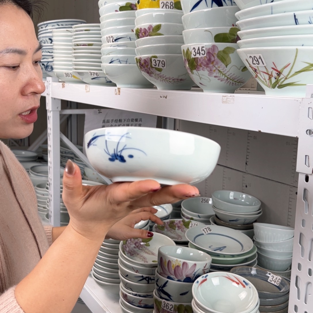 微瑕手绘6寸罗汉碗（随机图案单只装）