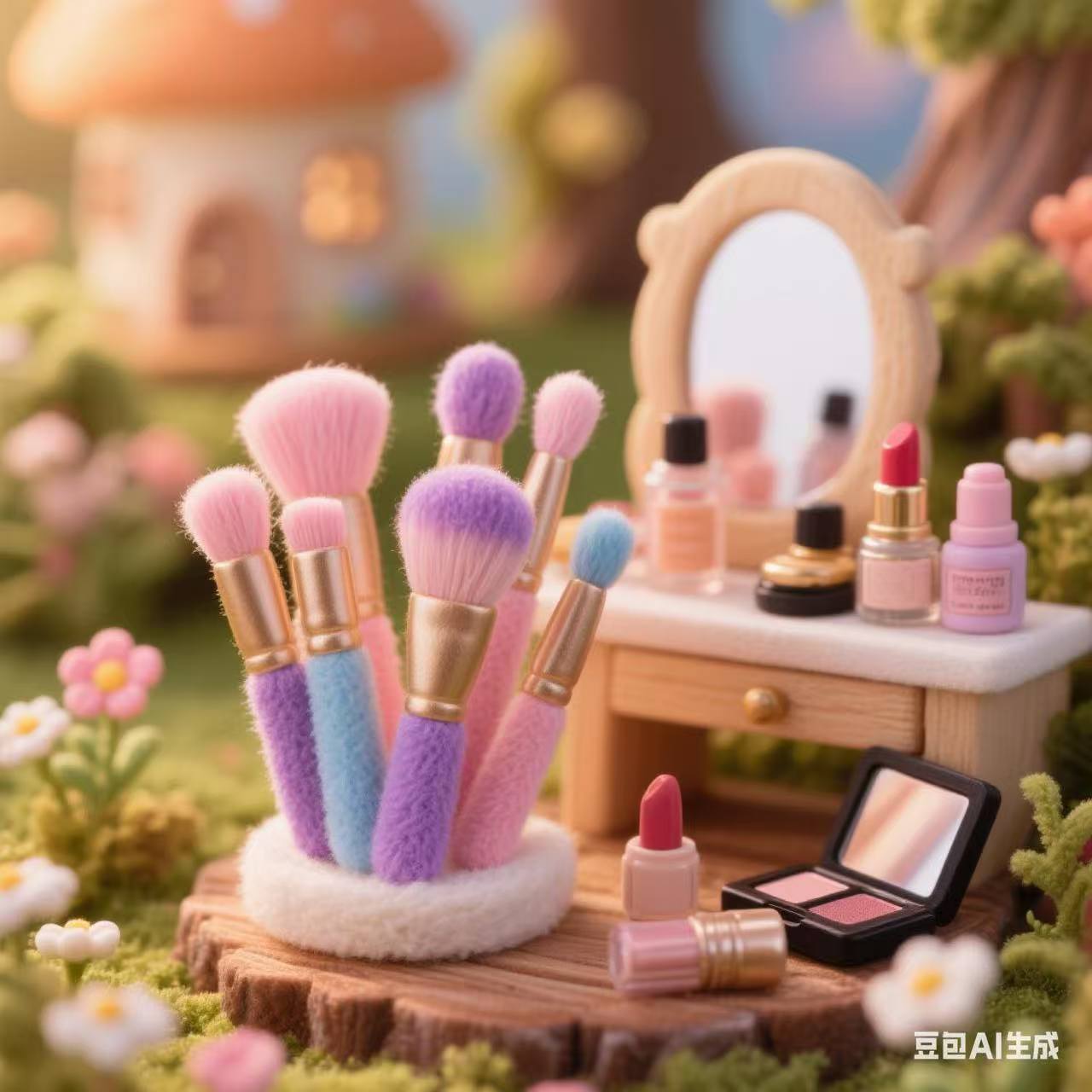 D 开头链接请拍这(浪漫鼠尾草化妆刷套装柔软舒适适合学生使用)