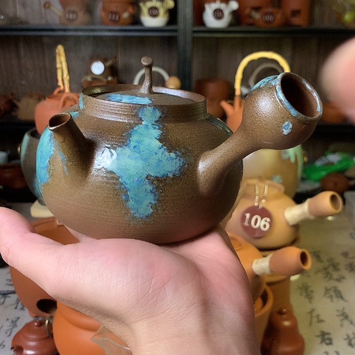 铭***品窑变，宫灯砂铫壶。