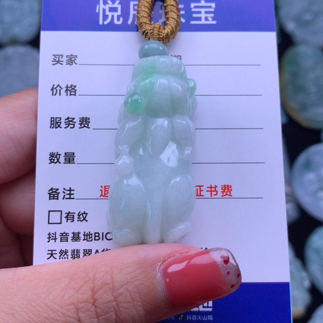 翡翠颈饰未镶嵌翡翠貔貅