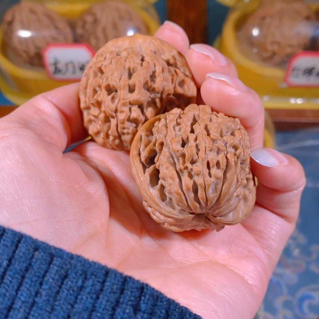 吊坠文玩核桃老****装莲花