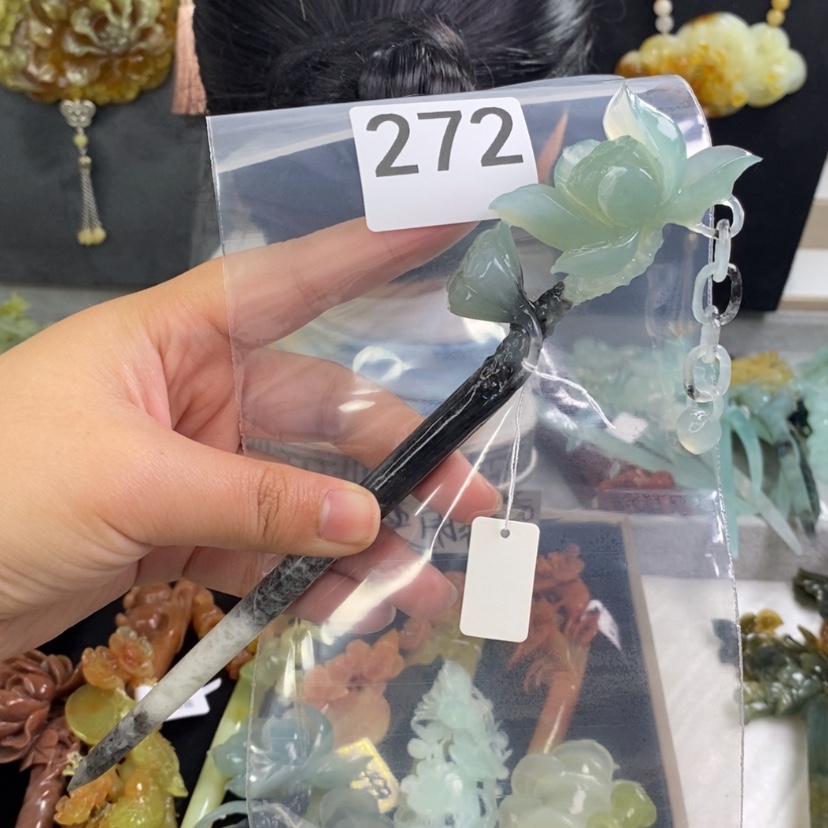 【闪购商品】岫玉发饰未镶嵌星*