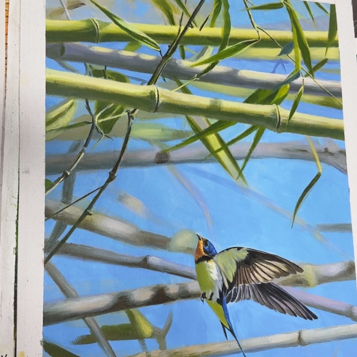 油画花花和尚坡和