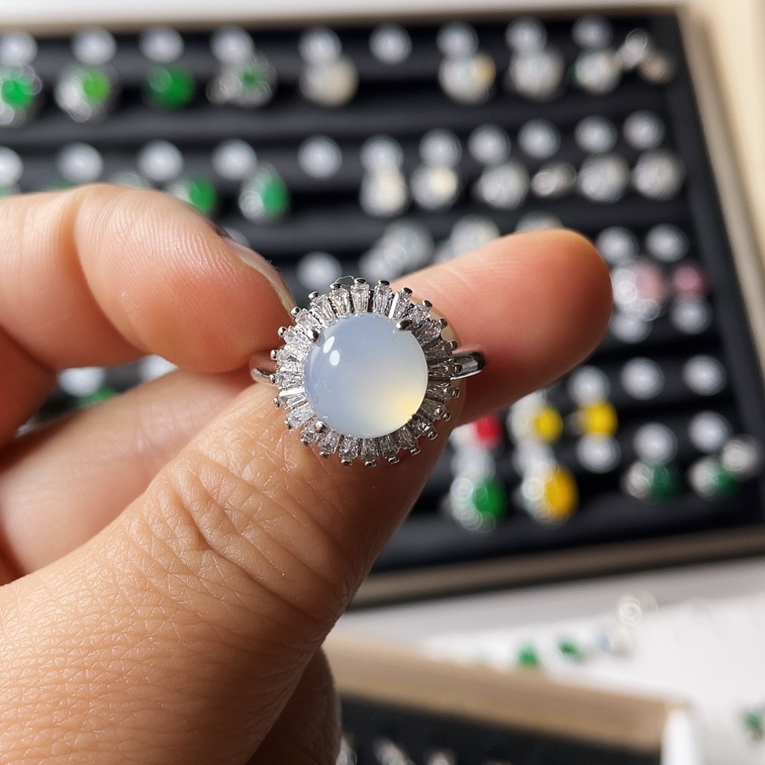 玛瑙/玉髓合金戒指