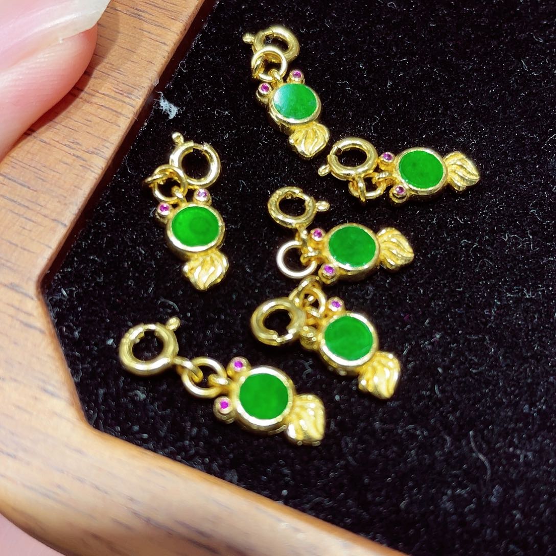 翡翠银S925镶嵌吊坠(不含链)