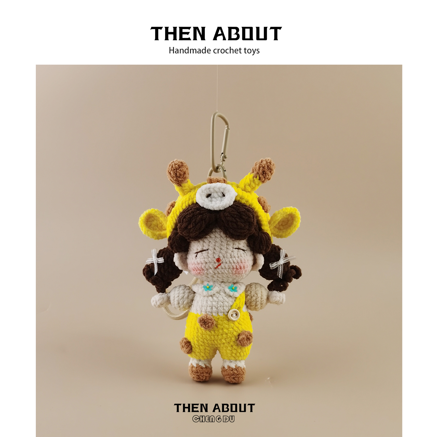 thenabout 可爱小鹿小女孩公仔玩偶包包挂件挂饰书包背包挂件礼物