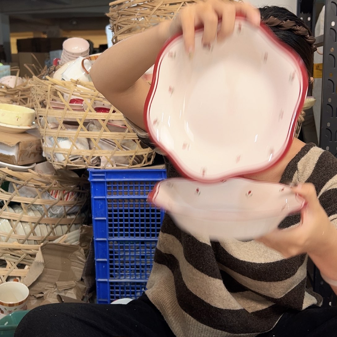 摆件潮州陶瓷餐具微瑕8寸