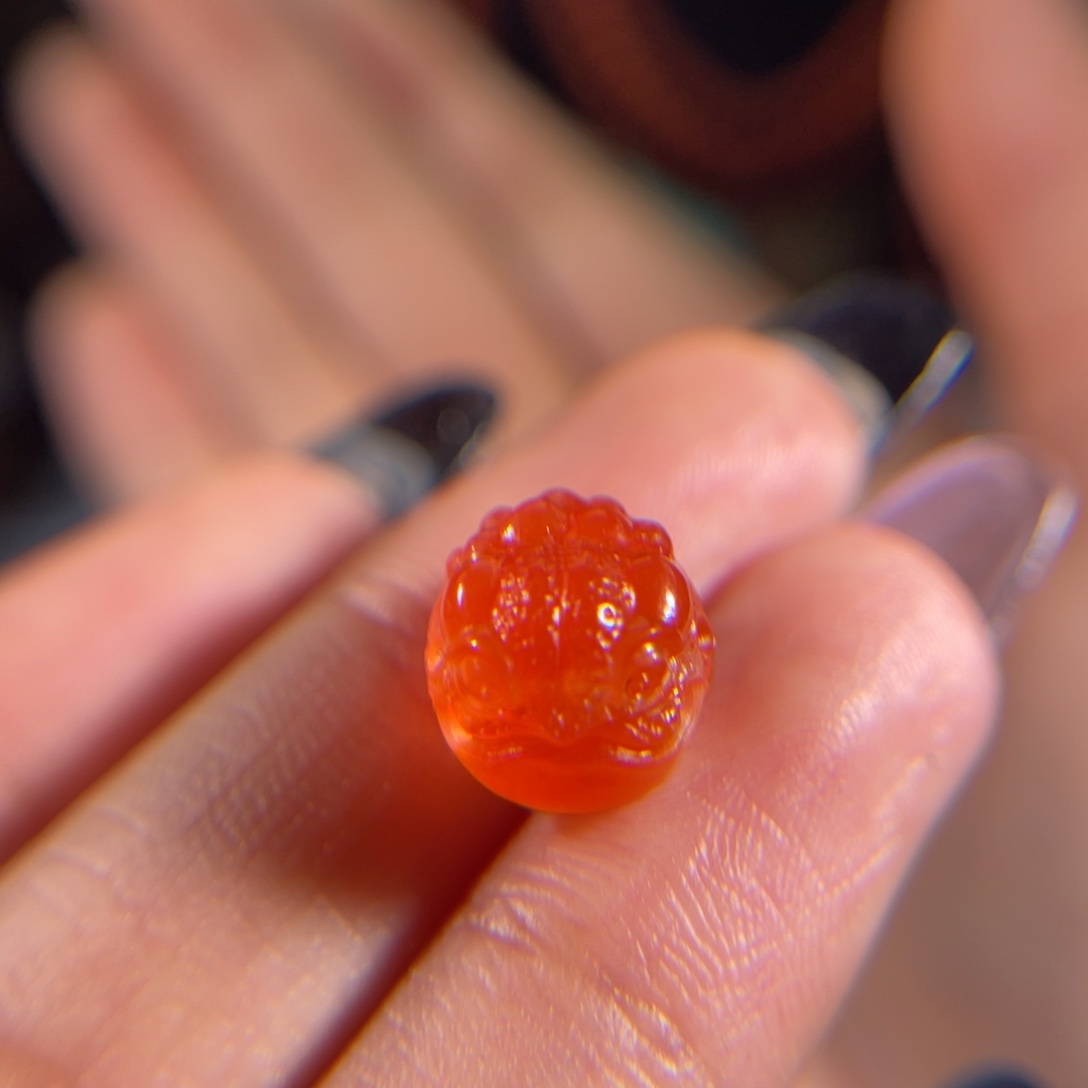 南红玛瑙河湾 小蛤蟆未镶嵌全****串