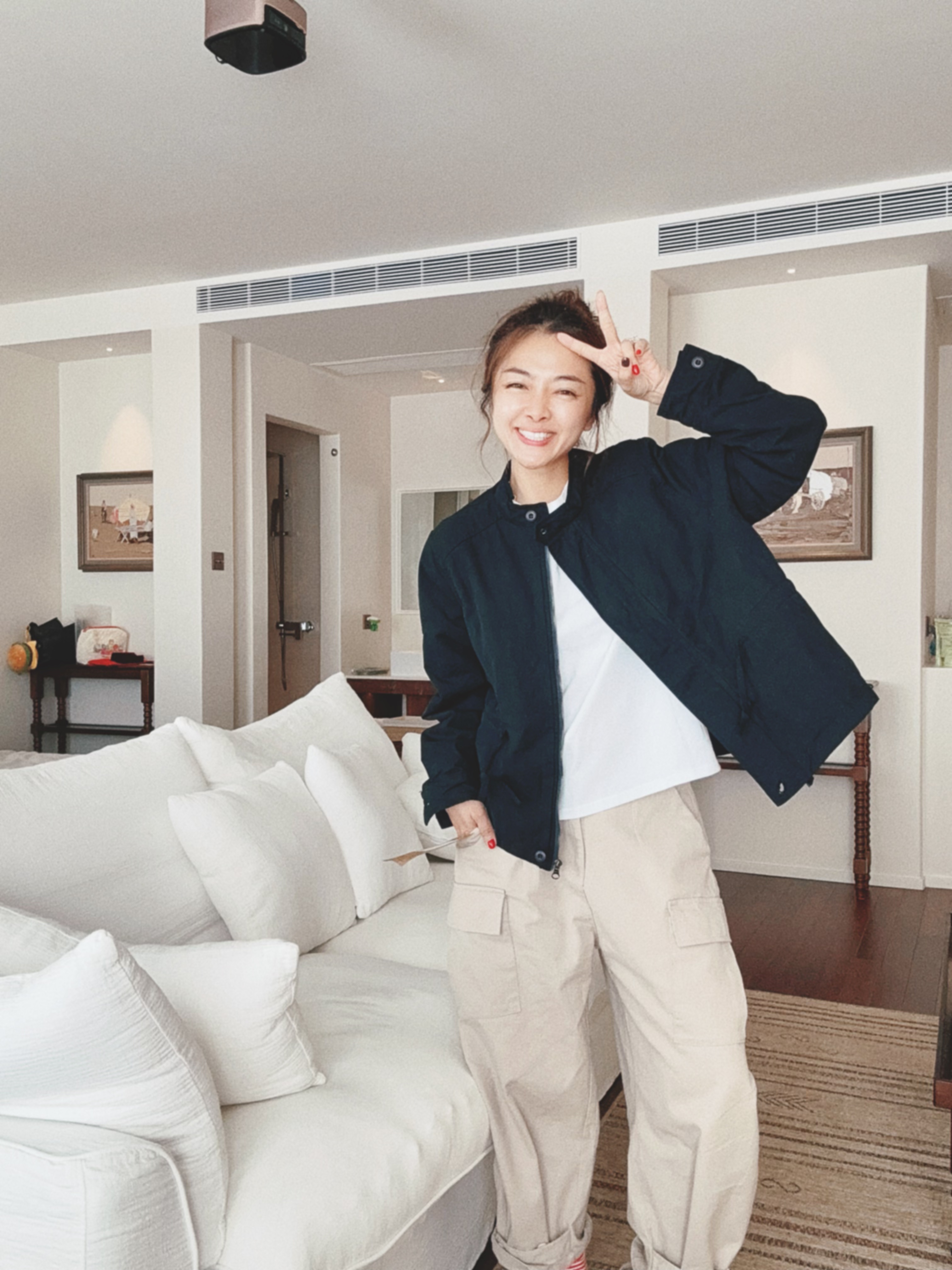 夏小朵 秋冬纯色立领棉服 时尚休闲宽松保暖纯色简约风棉服