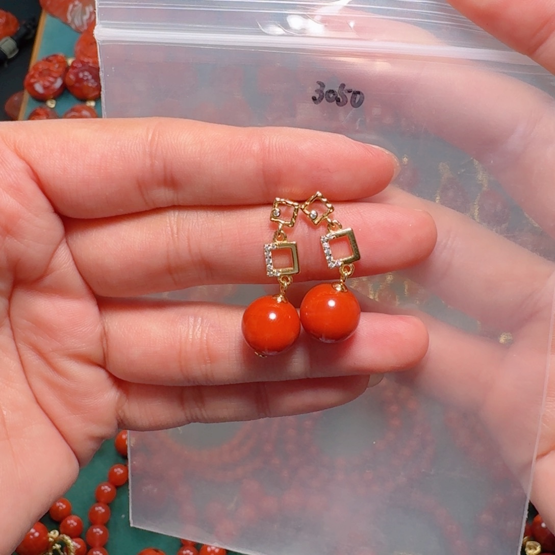 南红玛瑙南红银S925镶嵌