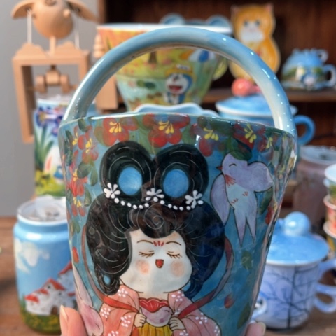 炉景德镇釉下手绘陶瓷 