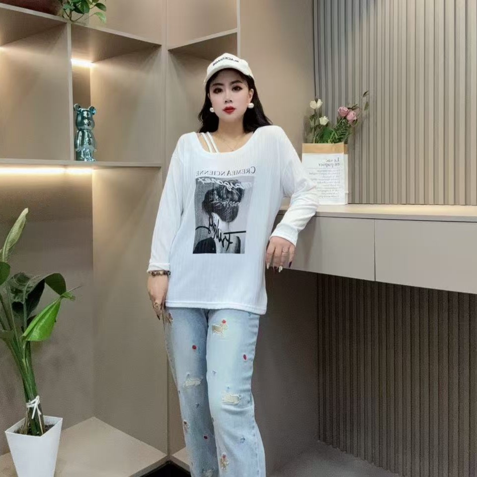 春季洋气小衫-双 7028洋气休闲时尚显瘦减龄美人胖MM大码女装新款