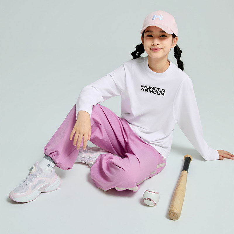 安德玛儿童26新款梭织长裤宽松舒适户外运动裤261323518