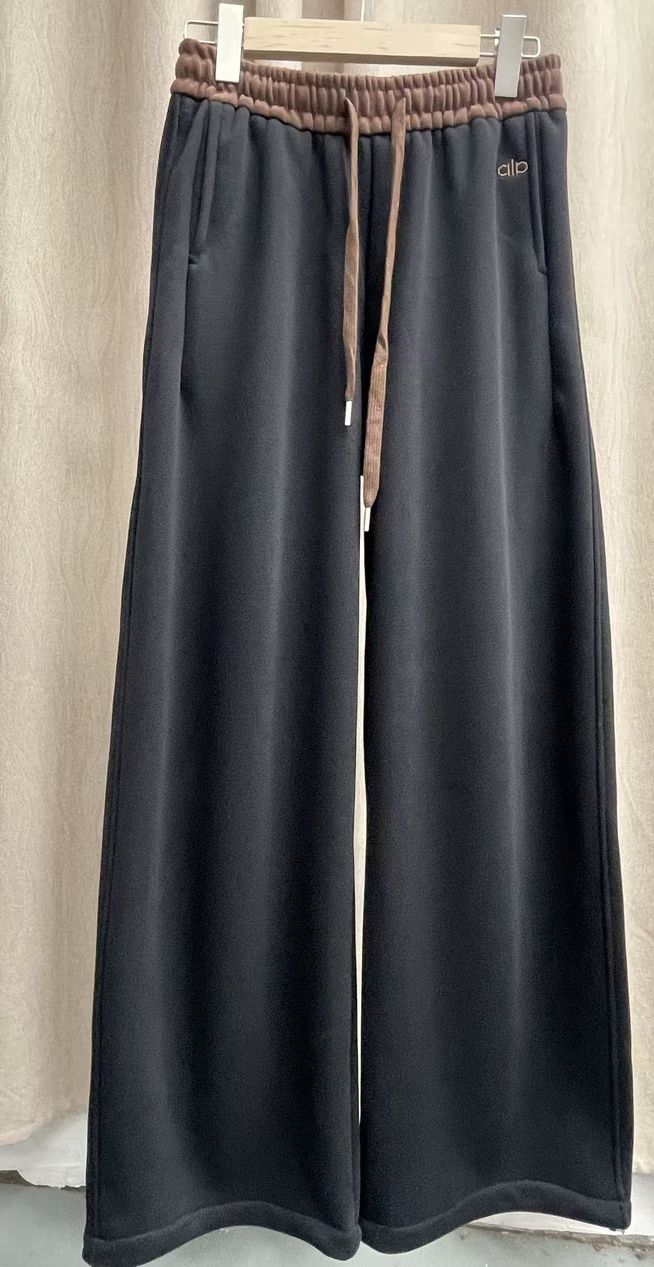 【阔腿裤】胖姐家休闲阔腿裤秋冬欧美风休闲裤潮流直筒加绒简约宽松