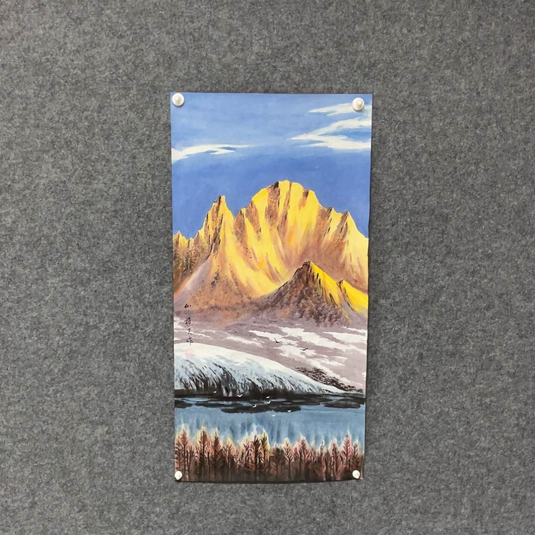 国画三尺画芯 捡漏