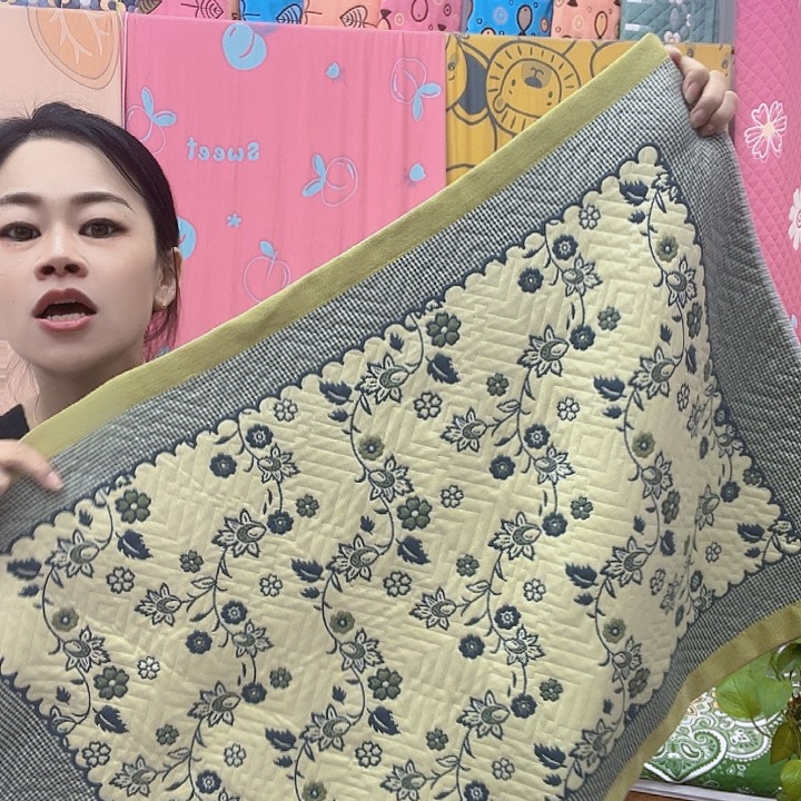 棉绿色碎花纯棉面料