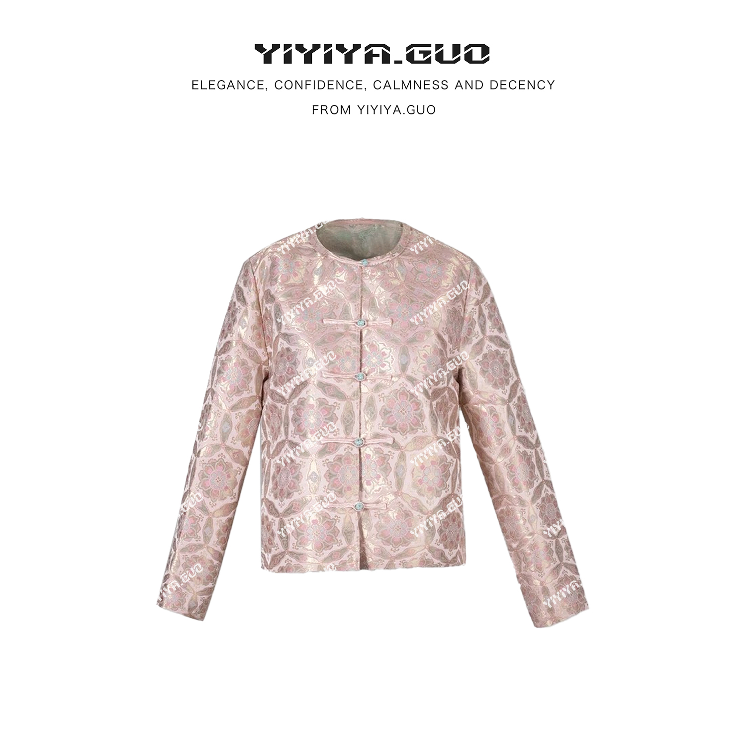 yiyiya.Guo艺艺吖/【紫鳞宝相花】织金宋锦·双面穿外套2024920