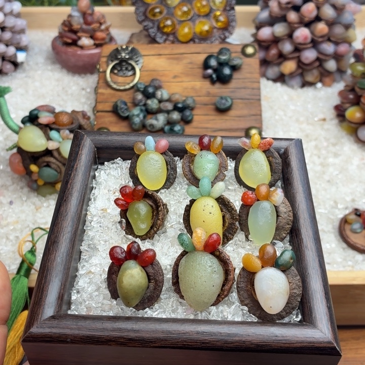 石材木石院子莲蓬摆件