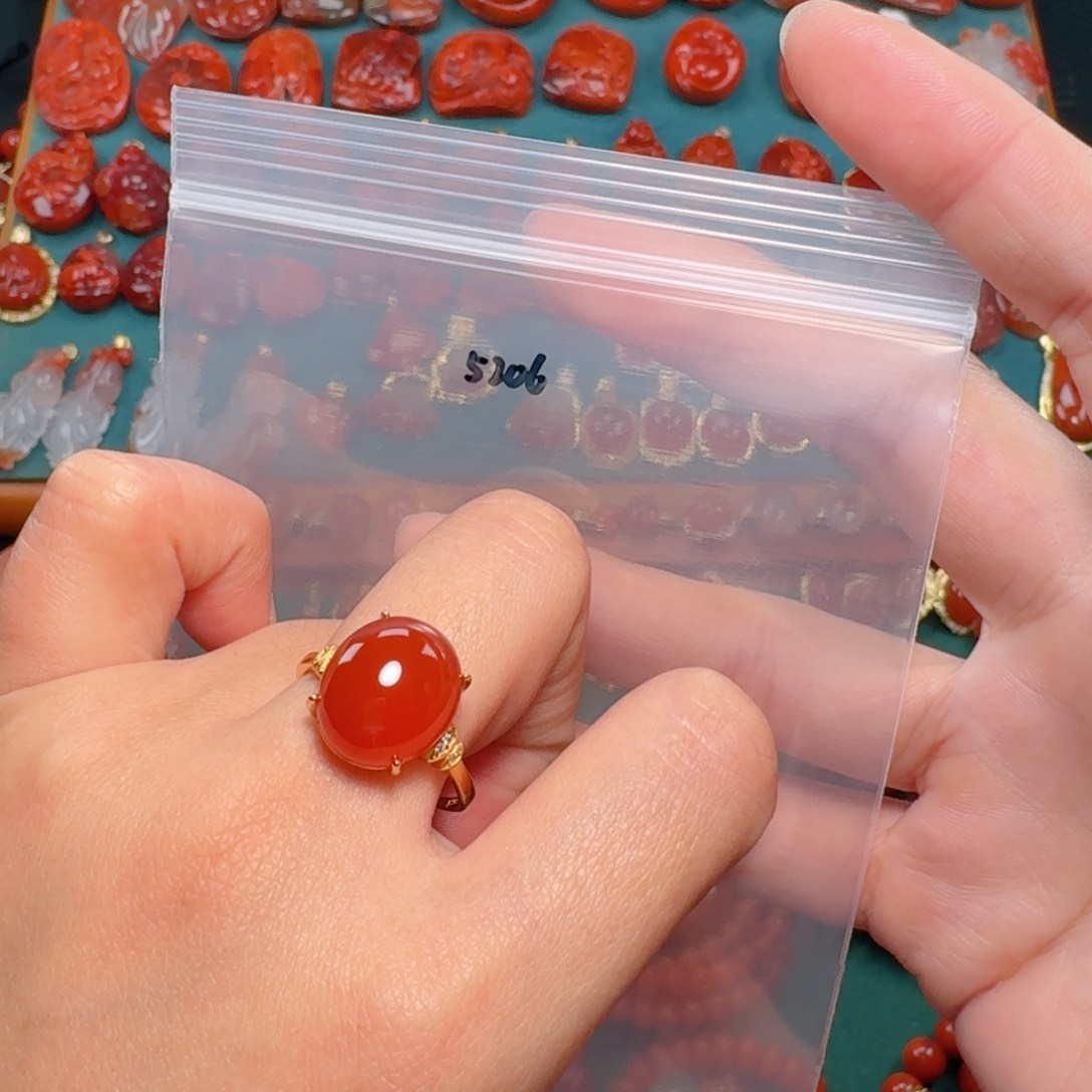 南红玛瑙南红银S925镶嵌