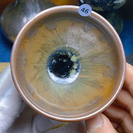 茶盏龙窑柴烧束口器型8.7口径