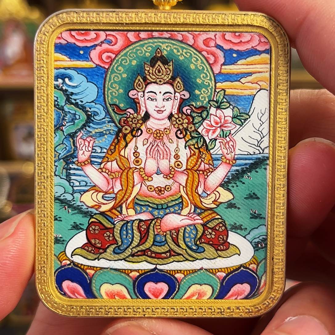 吊坠青海 手工绘制关关
