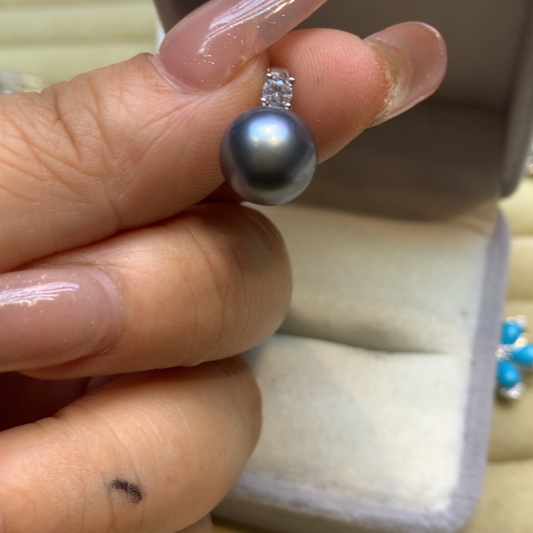 颈饰银S925镶嵌海水珍珠