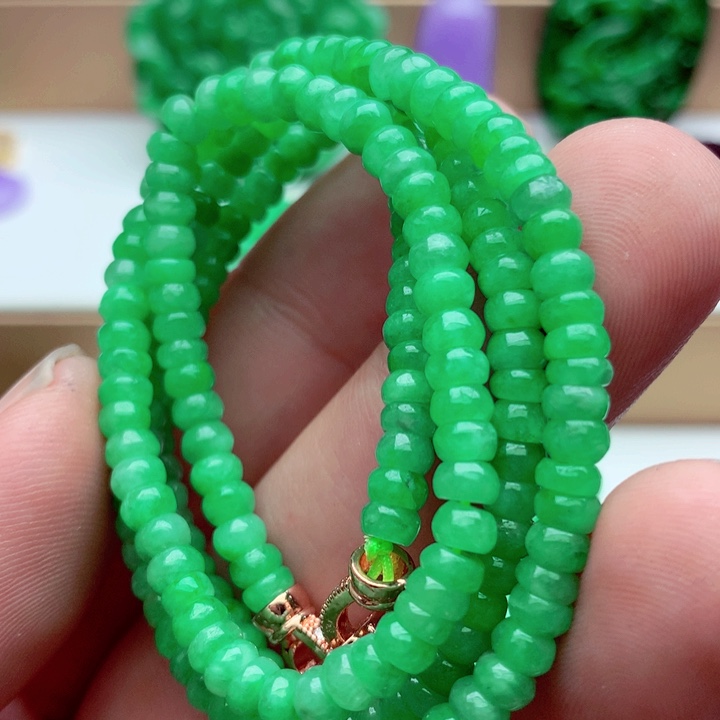 翡翠未镶嵌毛衣链