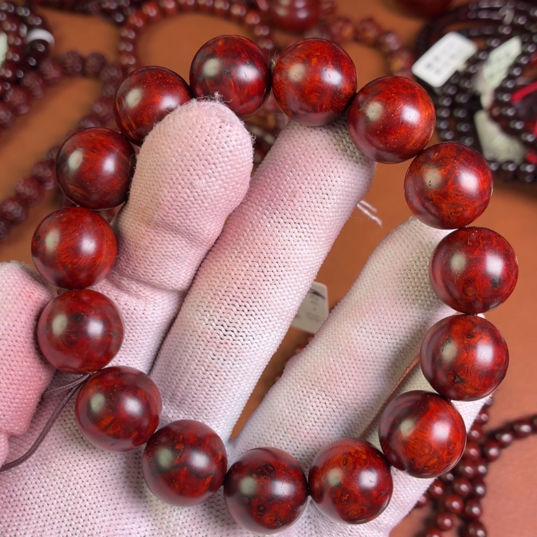 小叶紫檀手串/手链无胶无蜡15瘤疤