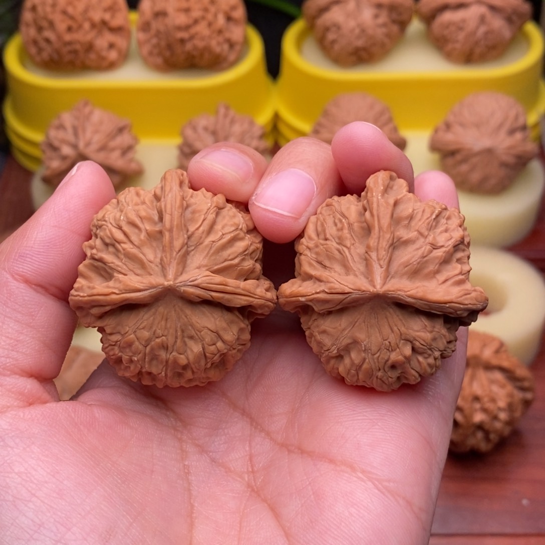 把件文玩核桃39“野生”金锭三棱