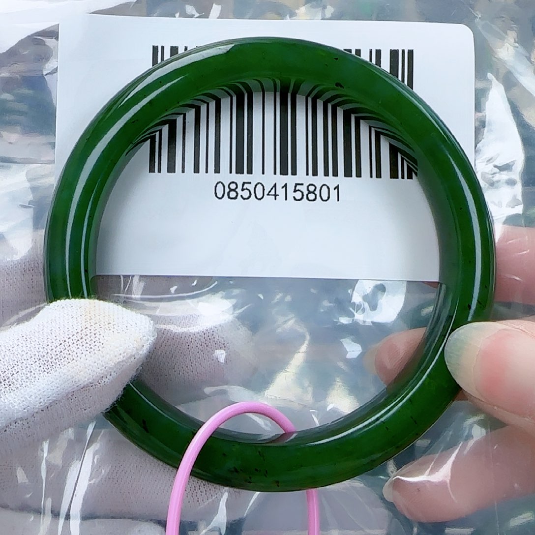 和田玉（碧玉）手镯未镶嵌6364微瑕