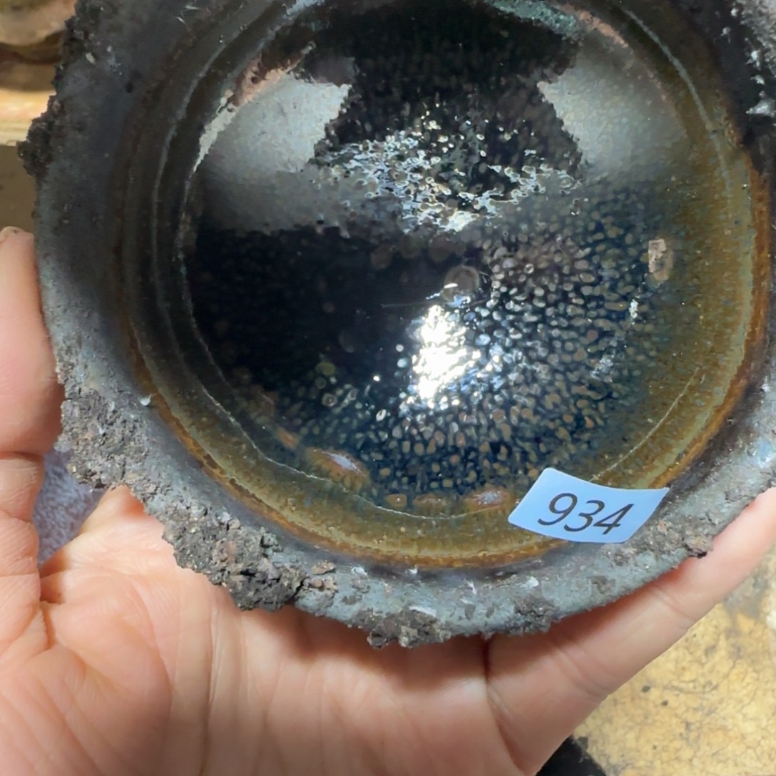 韩***特柴烧建盏茶盏茶杯934