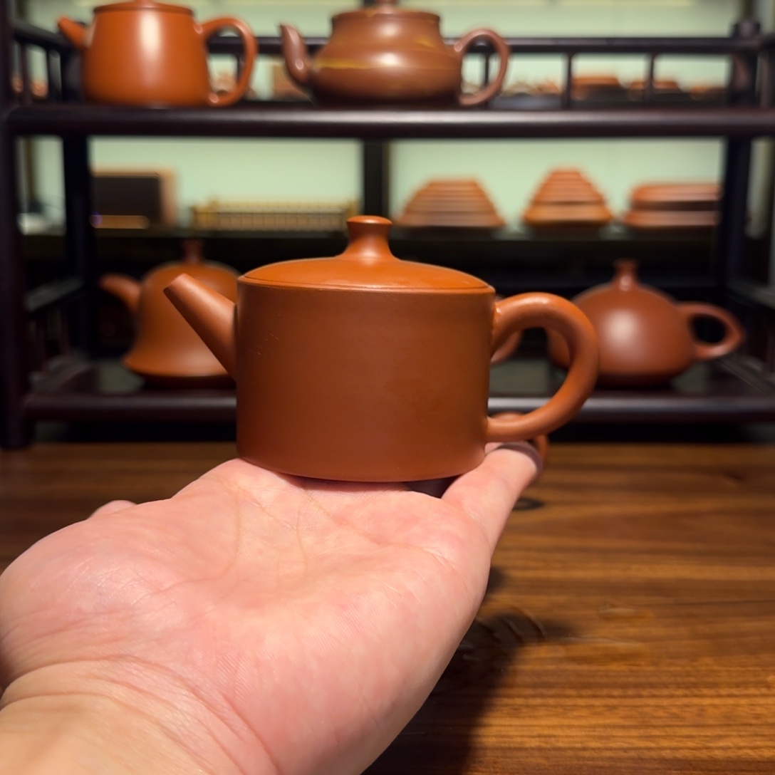 原矿朱泥手工井栏壶