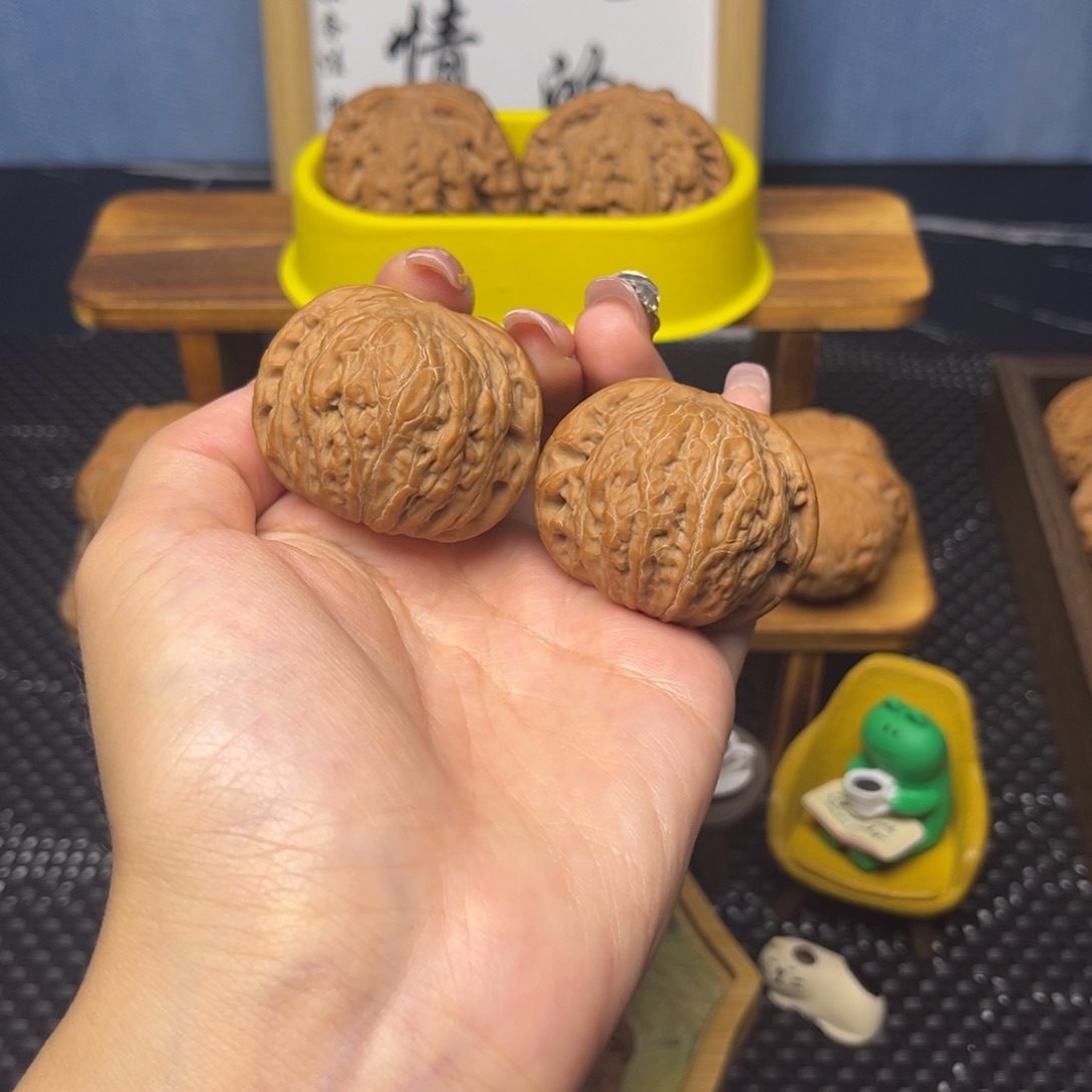 把件文玩核桃铁锤42全白茬