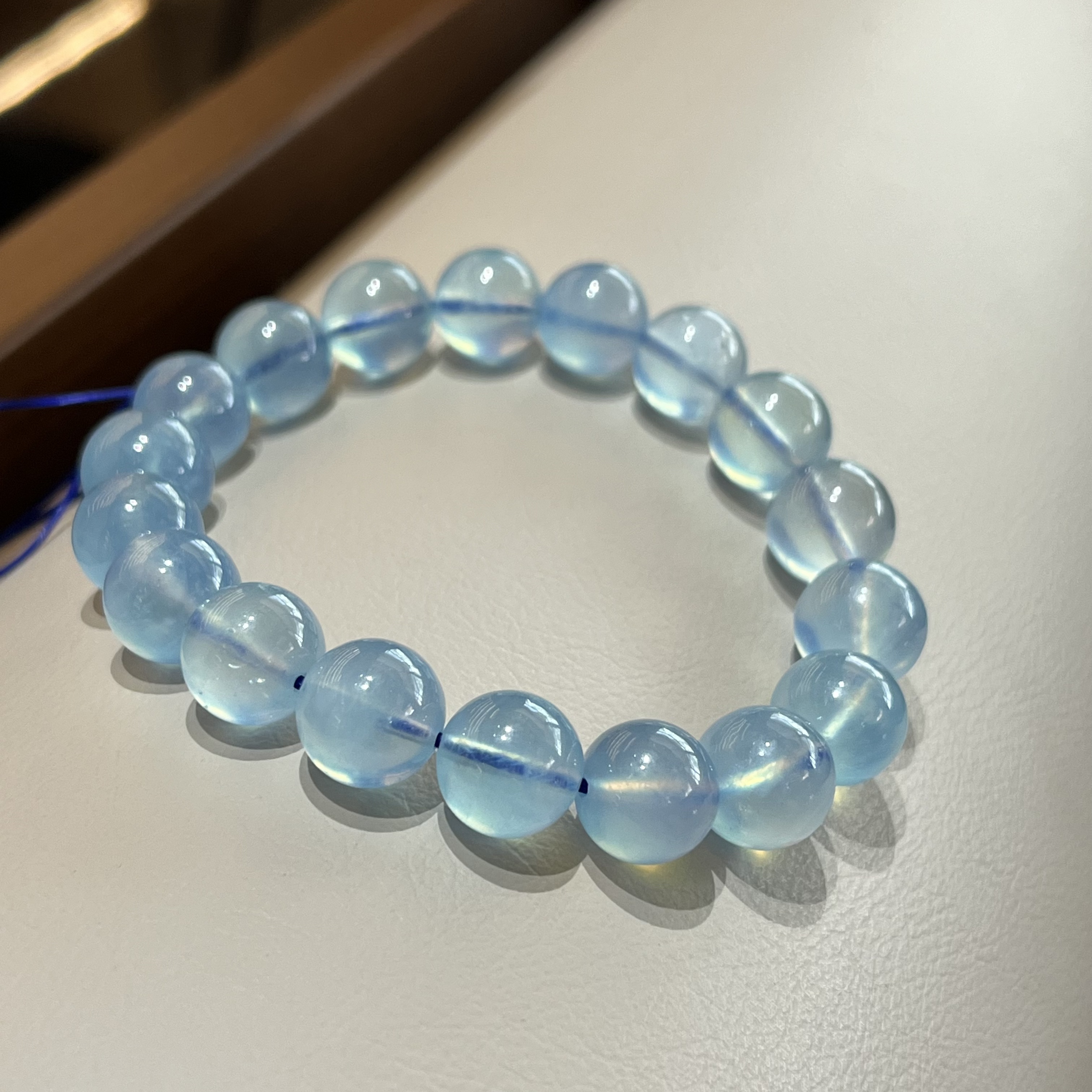 天然辰砂天然海蓝宝石超圣玛利亚蓝海蓝宝百搭 多样性发其一